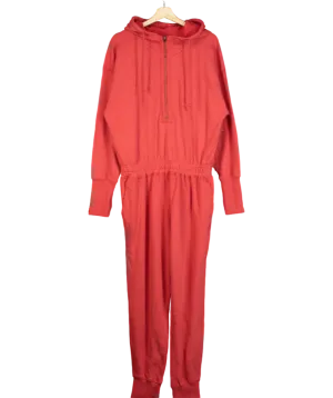 Free People Red Movement Hooded Elasticated Onesie UK M