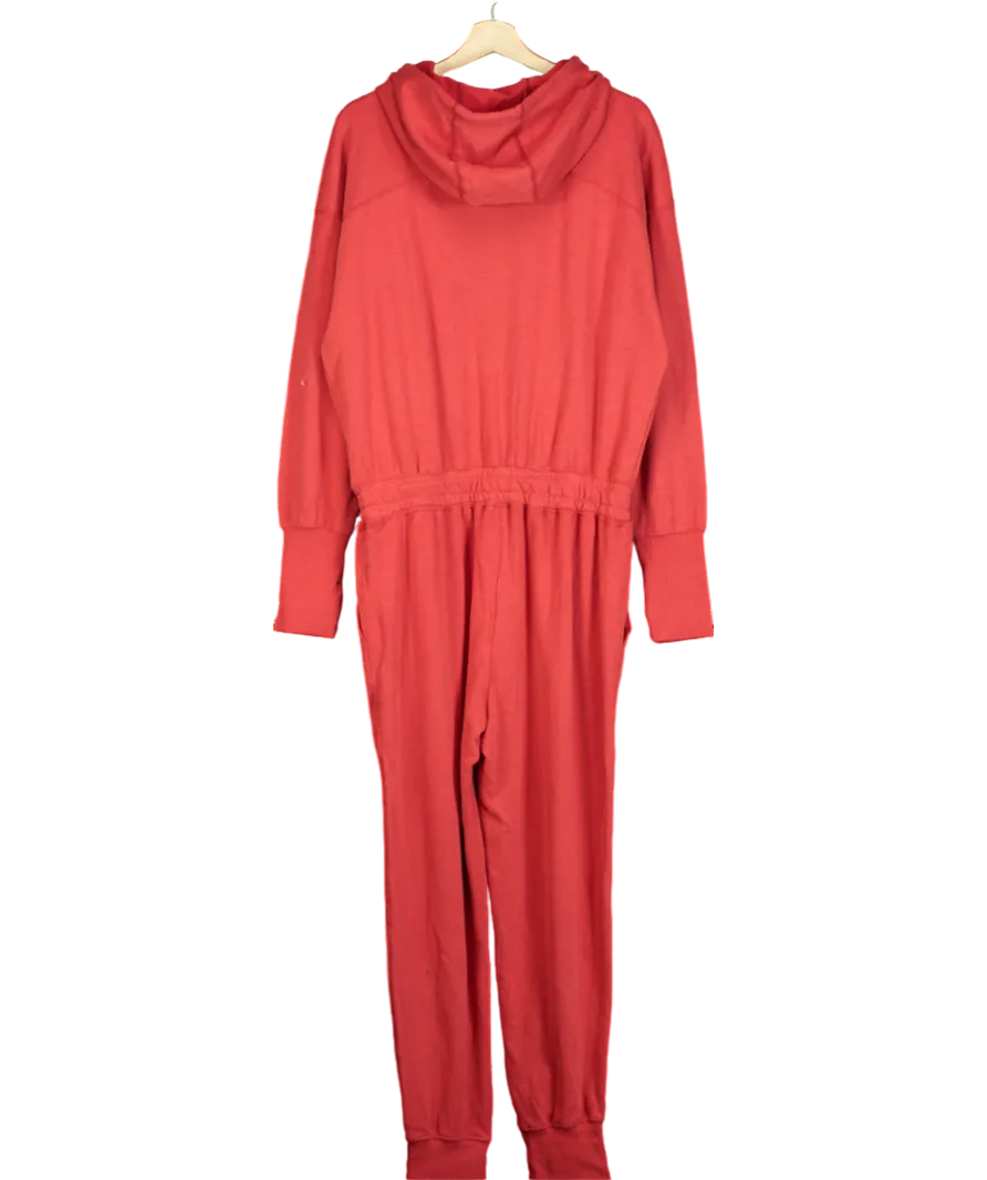 Free People Red Movement Hooded Elasticated Onesie UK M