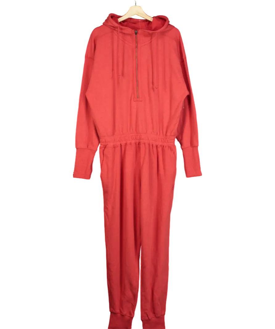 Free People Red Movement Hooded Elasticated Onesie UK M