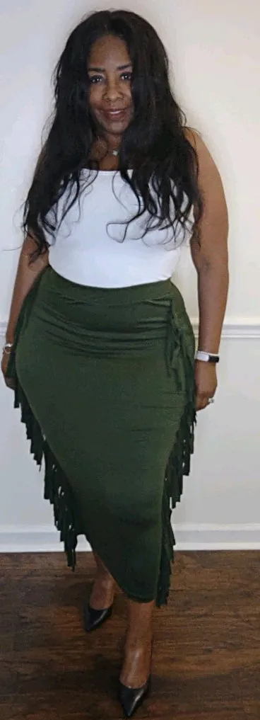 Fringed Out Maxi Skirt