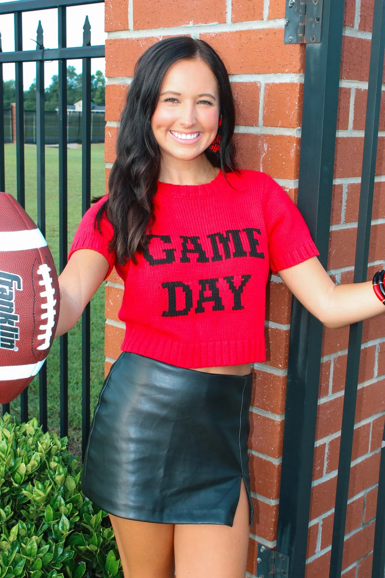 Game Day Cropped Sweater Top