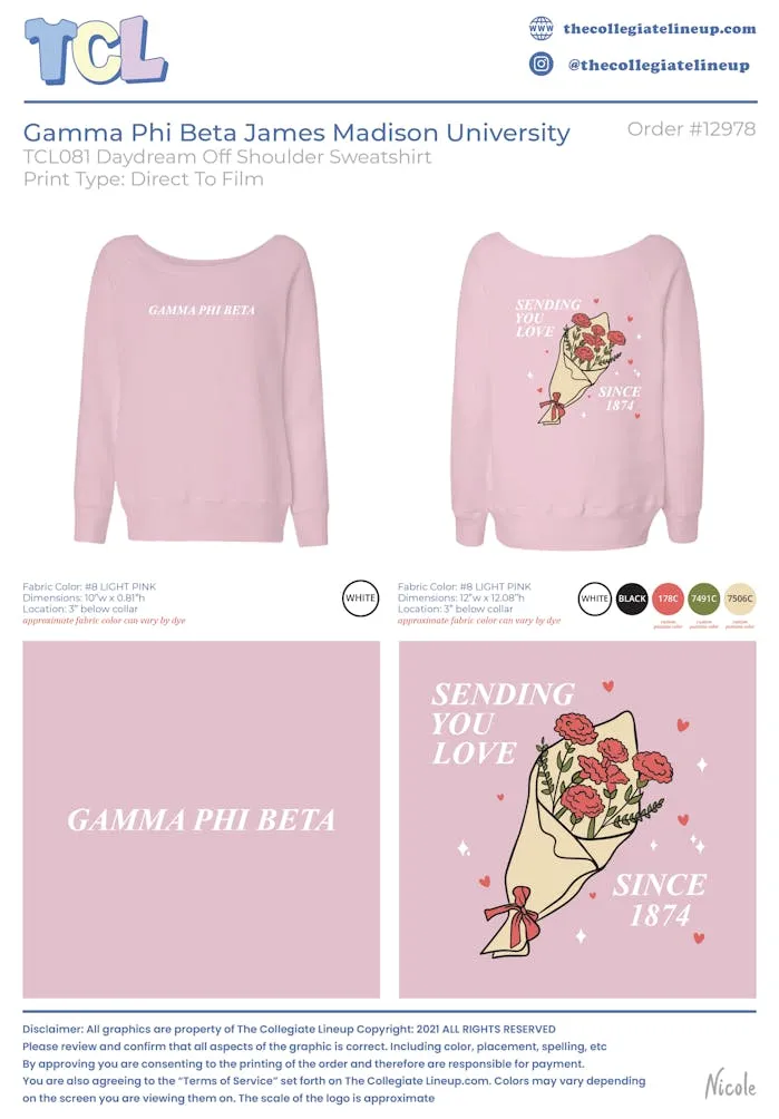 Gamma Phi Beta James Madison University #12978