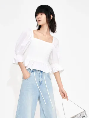Gathered Front Smocked Top