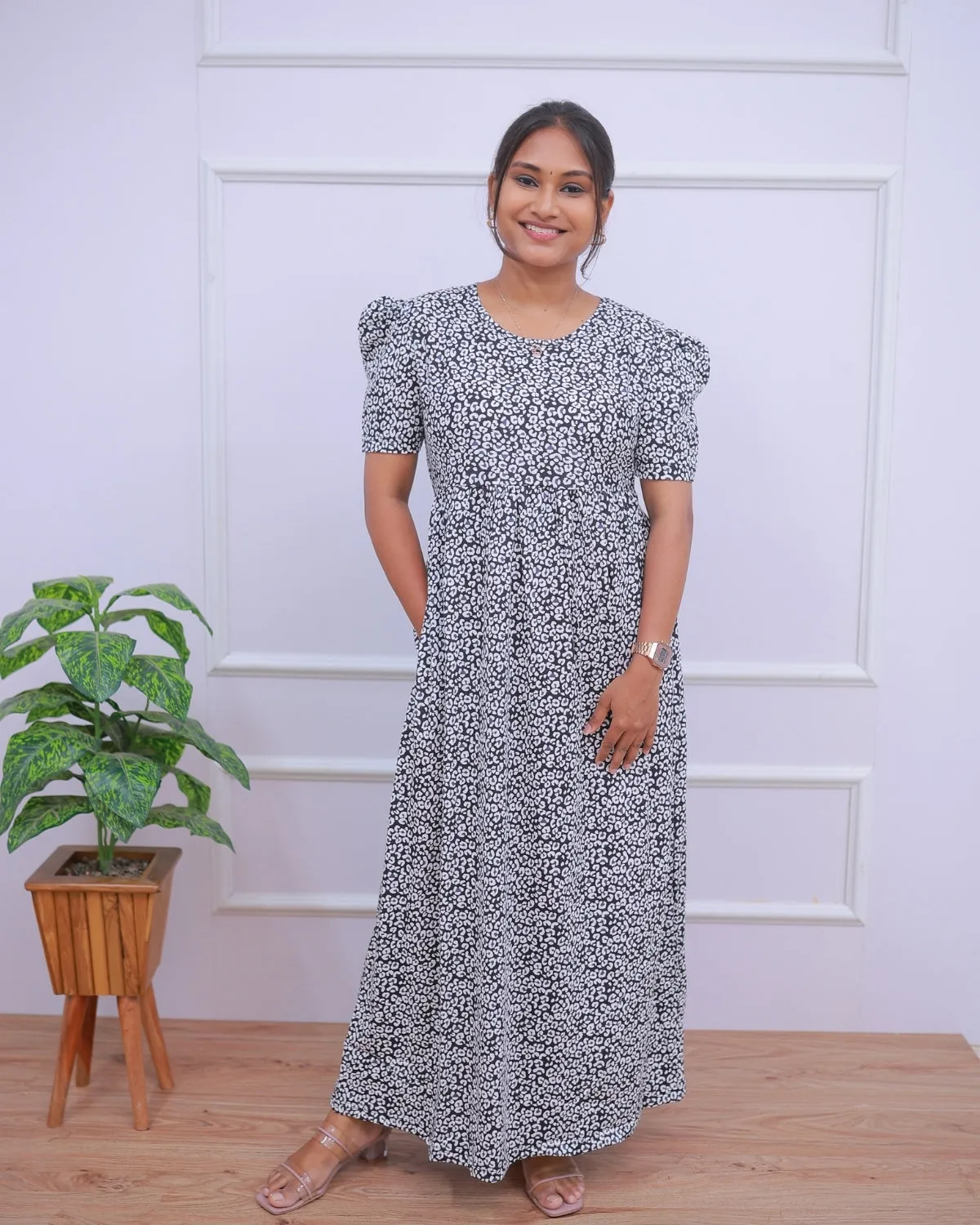 Giri | Casual Non-Maternity Loungewear - Puff Sleeve | Full Length