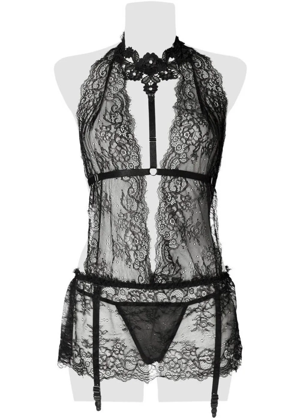 Gray Velvet Hannah Lace Set Black