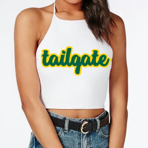 Green & Yellow Tailgate Halter Top