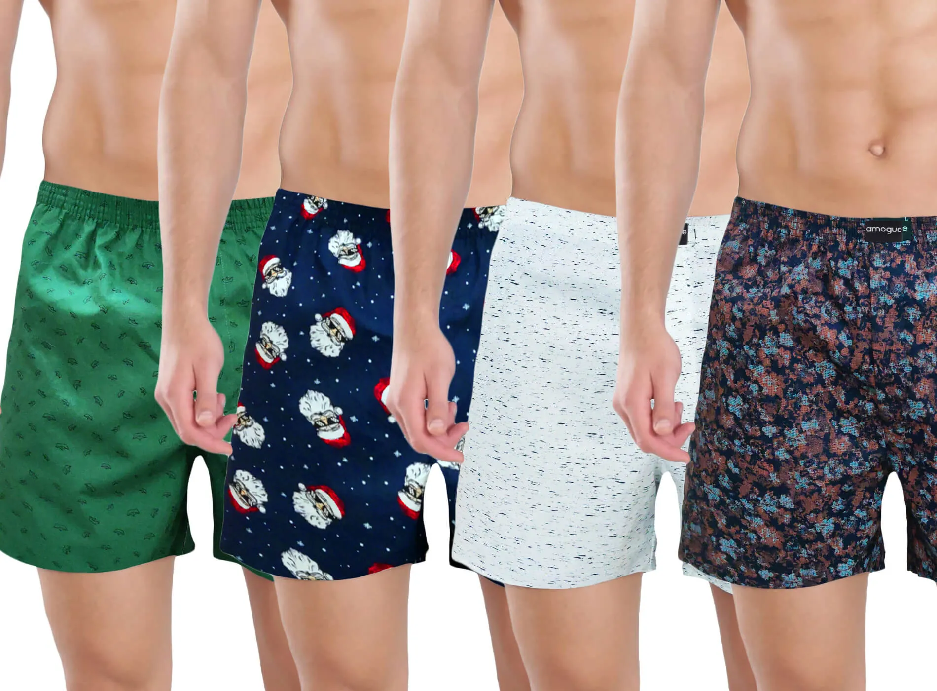 Green Navy White Camo Boxers Combo