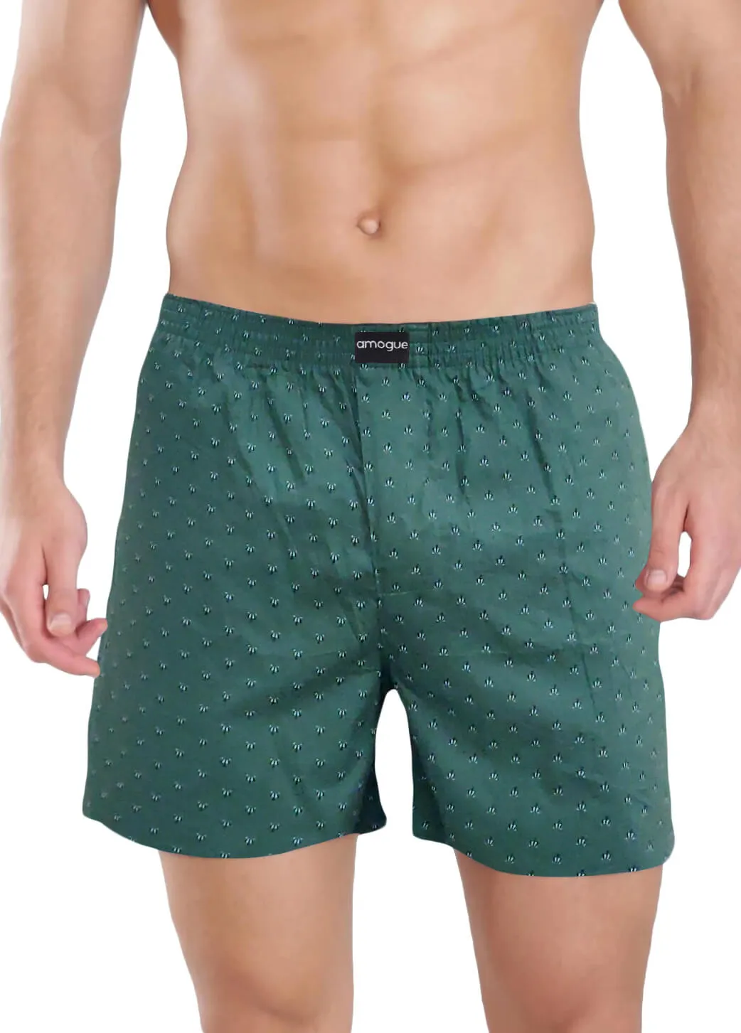 Green Red Lounge Printed Boxers Combo