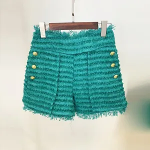 Green Woolen Blazer with Tassel