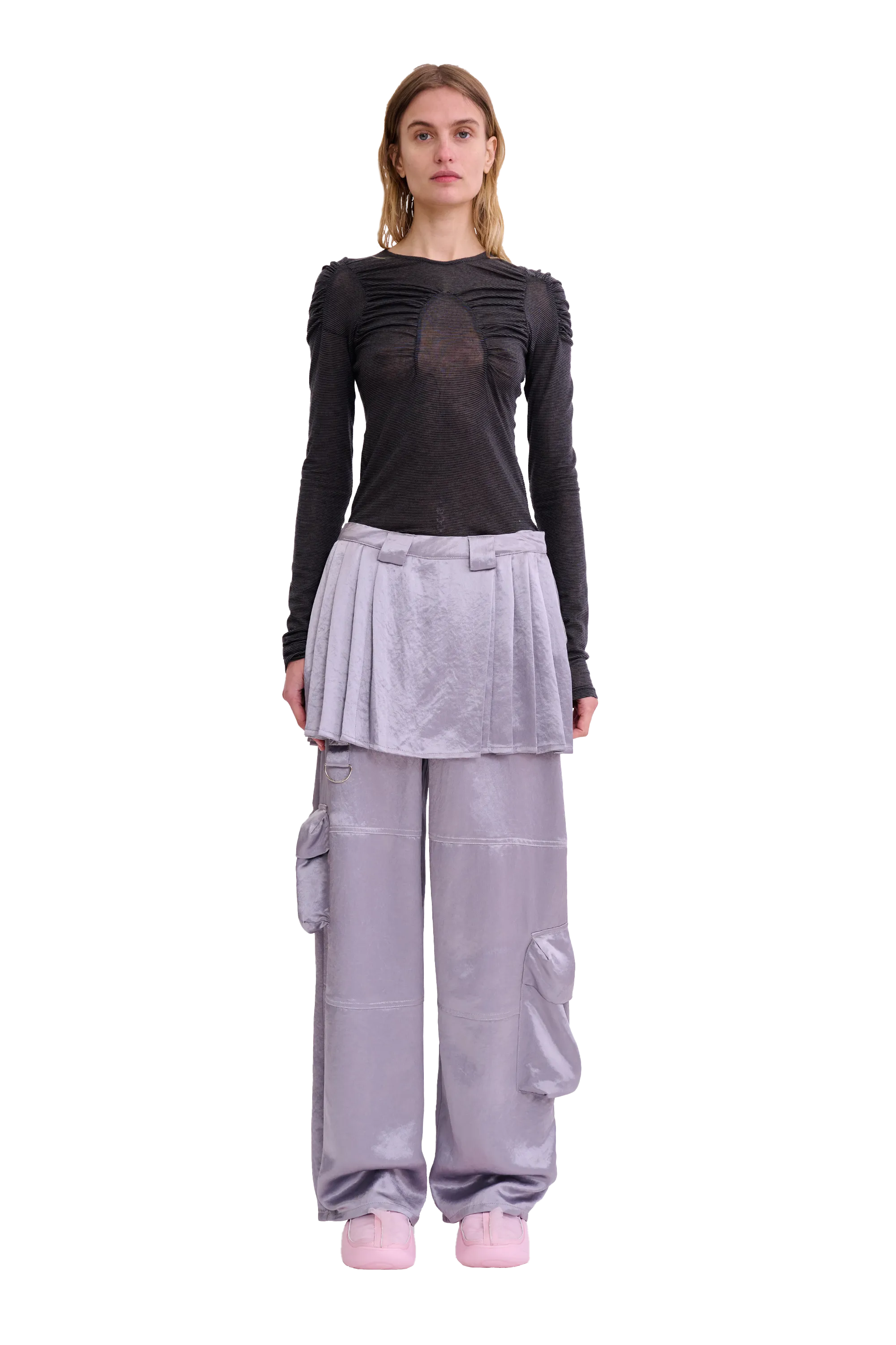 GREY CLOVER SKIRT CARGO PANT