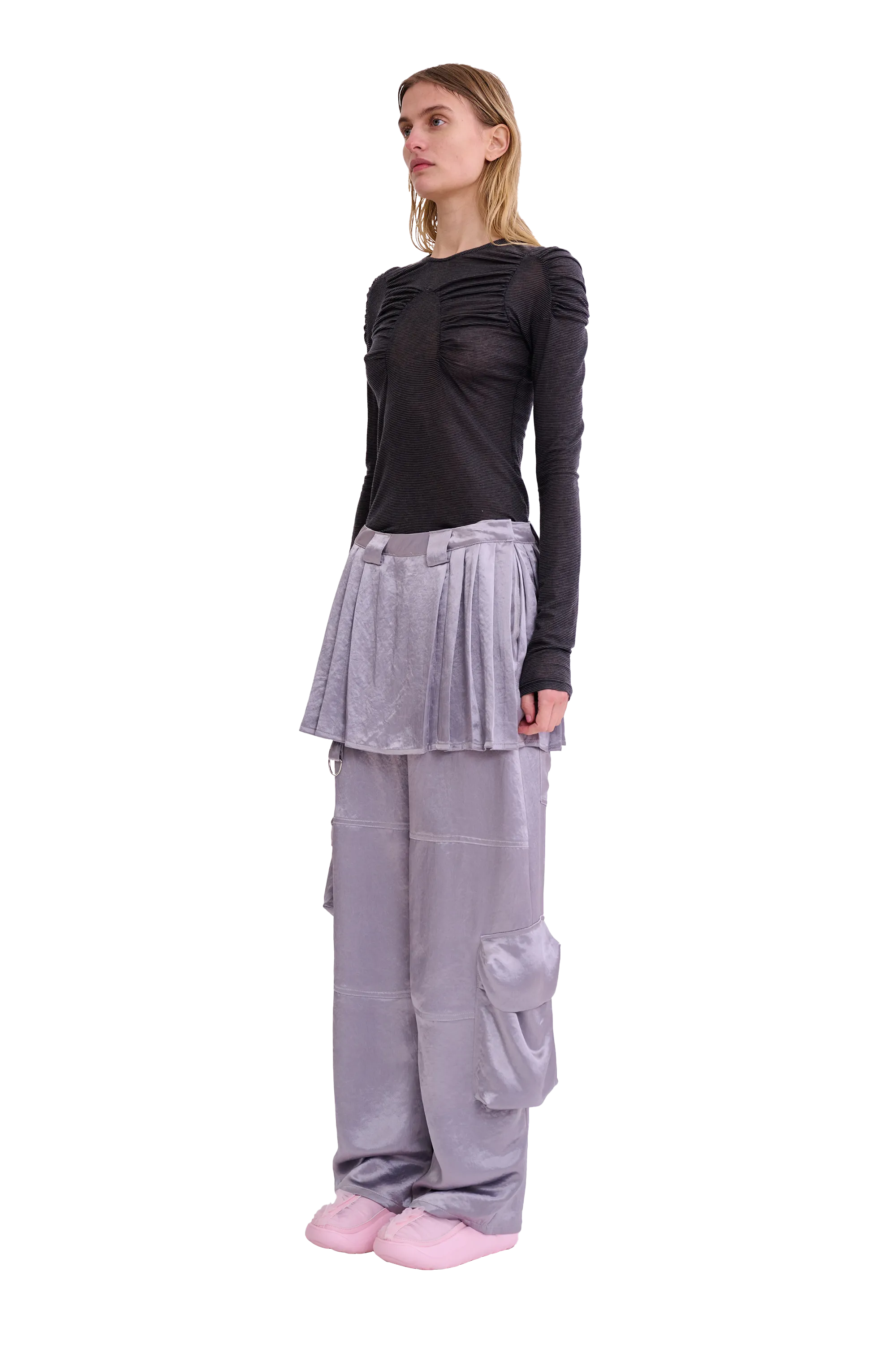 GREY CLOVER SKIRT CARGO PANT