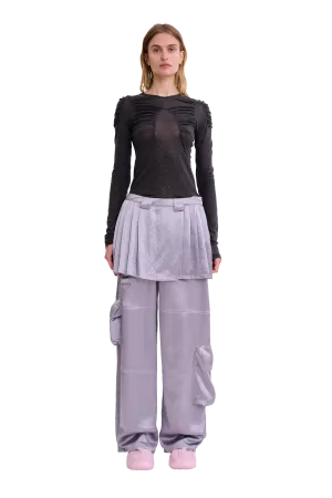 GREY CLOVER SKIRT CARGO PANT