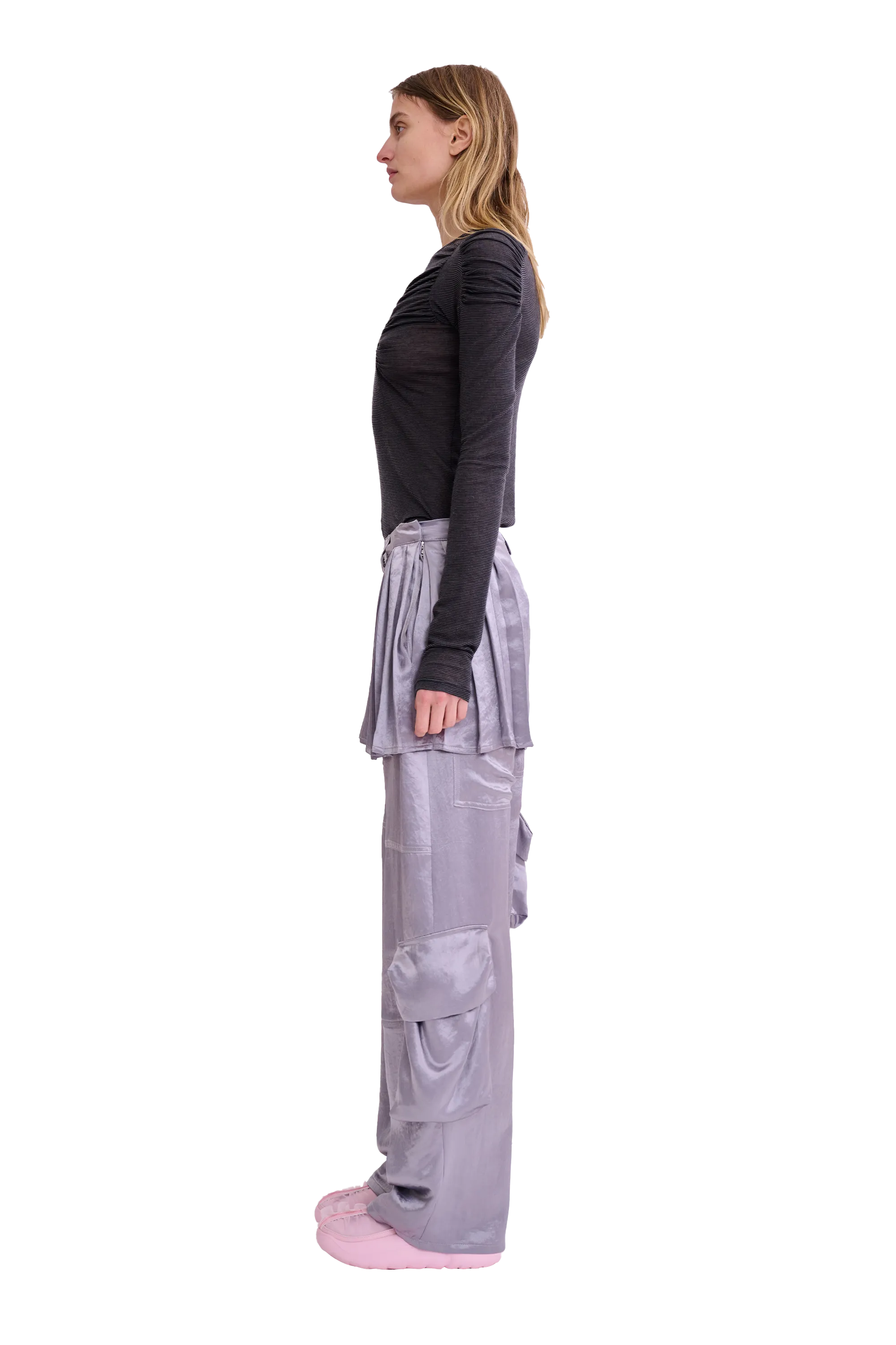 GREY CLOVER SKIRT CARGO PANT