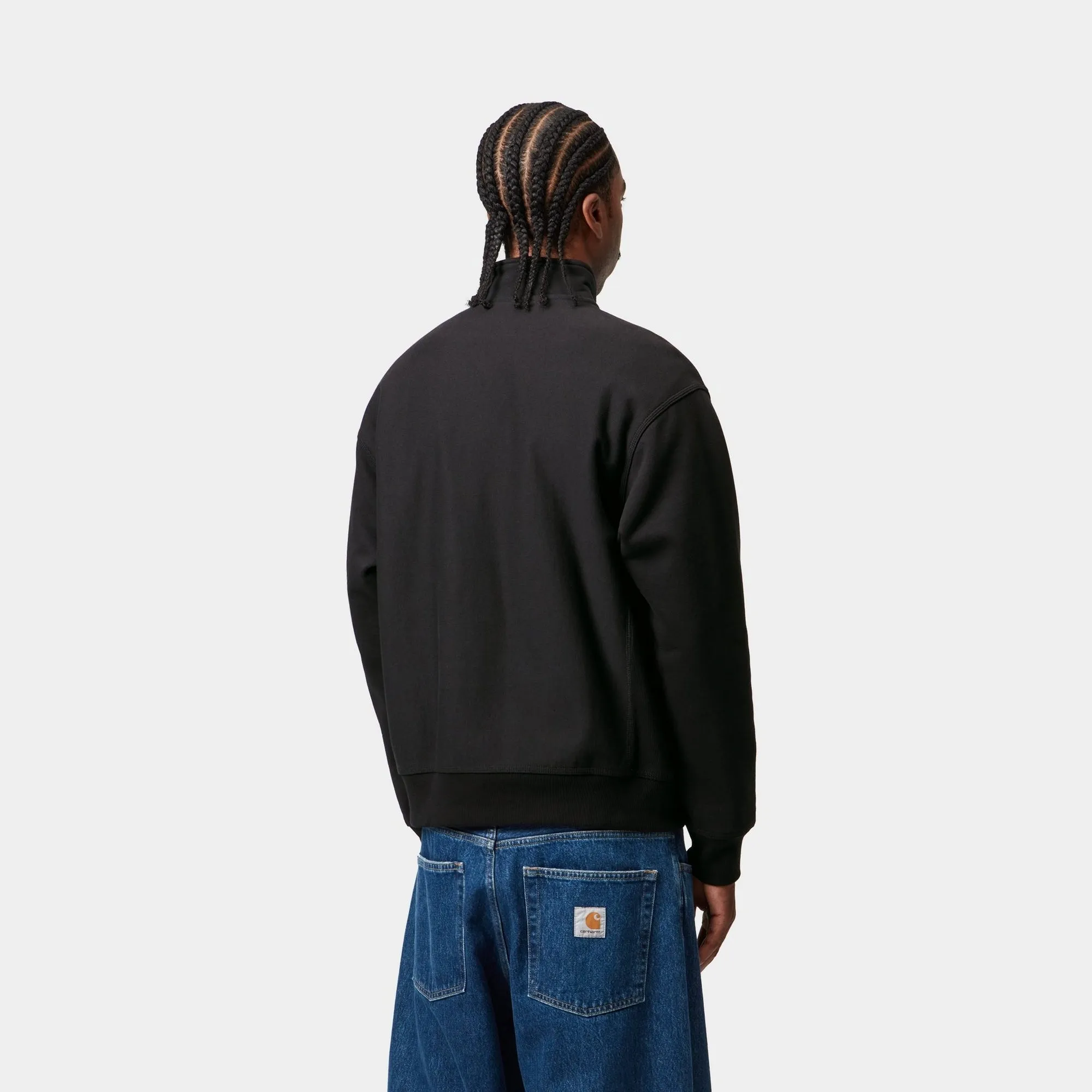 Half Zip American Script Sweatshirt | Black