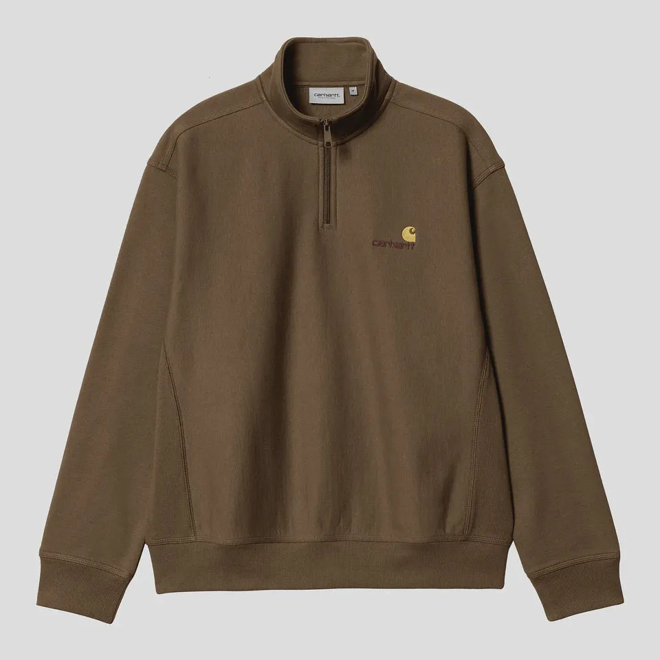 Half Zip American Script Sweatshirt - Lumber