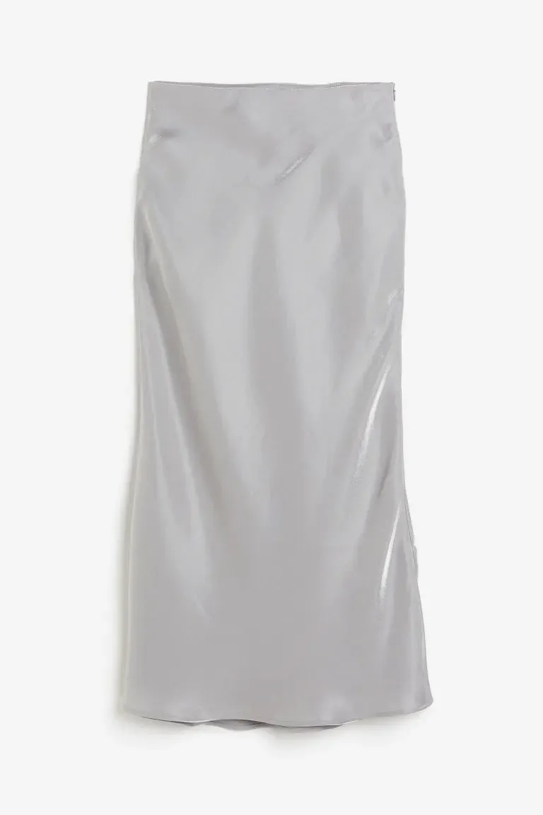 H&M flared skirt, gray