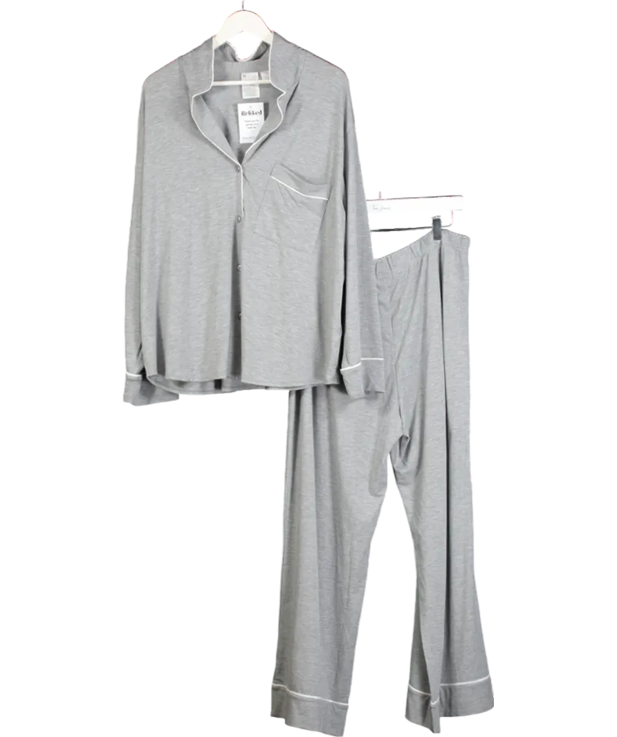 H&M Grey Viscose Blend Pyjama Set UK XL