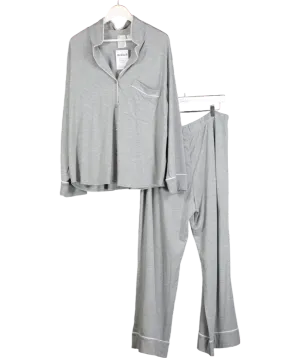 H&M Grey Viscose Blend Pyjama Set UK XL