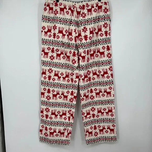 Hanna Andersson Adult Unisex Women's Holiday Print Long John Pajama PJs in Dear