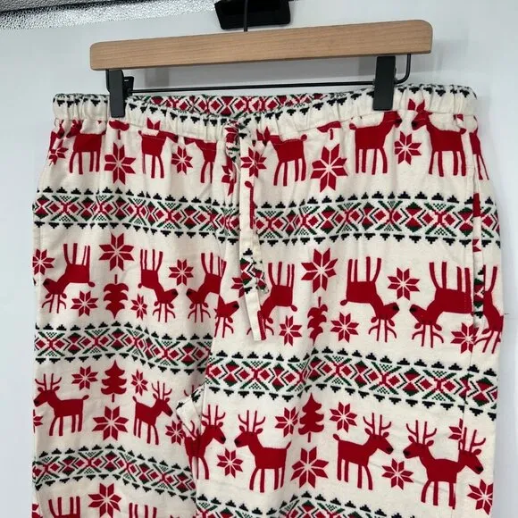 Hanna Andersson Adult Unisex Women's Holiday Print Long John Pajama PJs in Dear