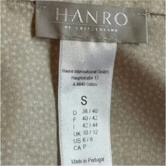 HANRO Women's Sleep and Lounge Long Sleeve Sleepwear Quiet Luxury Size Small