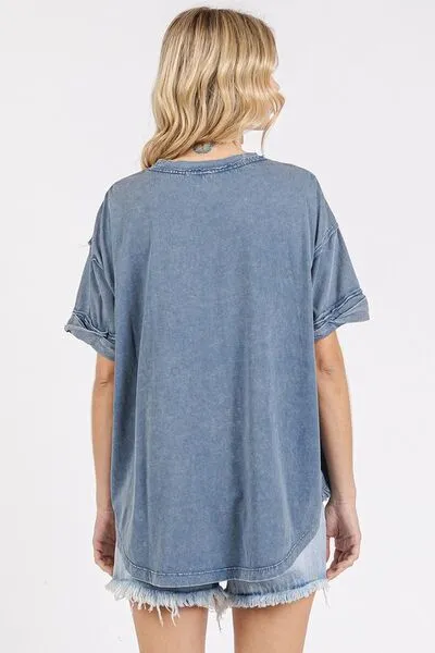 Hazel Blues® |  Mittoshop GAME DAY Round Neck Short Sleeve T-Shirt