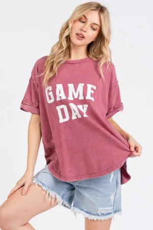 Hazel Blues® |  Mittoshop GAME DAY Round Neck Short Sleeve T-Shirt