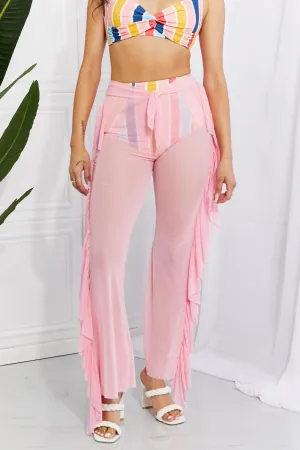 Hazel Blues® | Take Me To The Beach Mesh Ruffle Cover-Up Pants