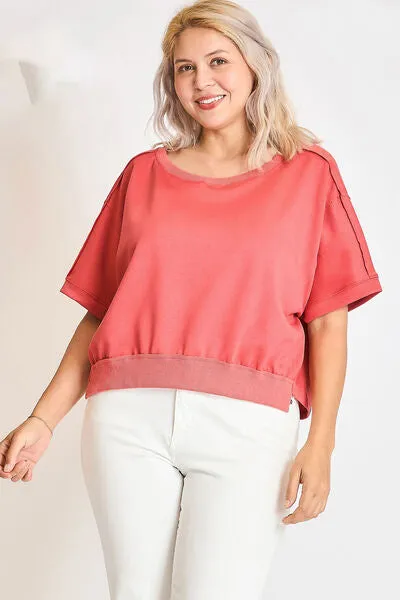 Hazel Blues® | Umgee Lightweight Cropped Sweatshirt