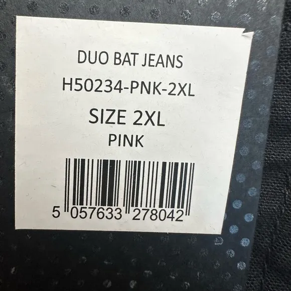 Hell Bunny Duo Bat Jeans Two-Tone Black and Pink