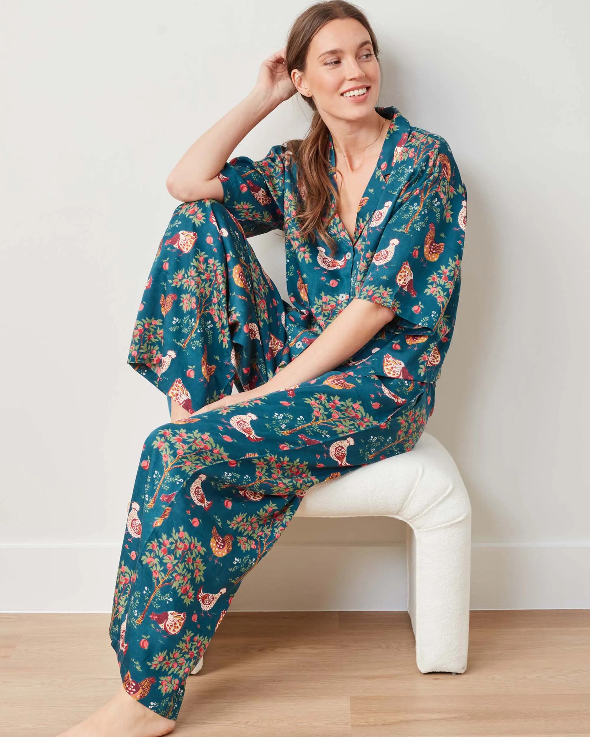 Hen House - Satin Wildest Dreams Set - Navy
