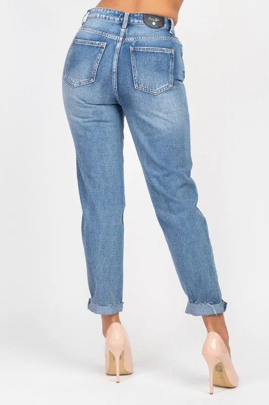 HIGH WAIST BOYFRIEND JEANS