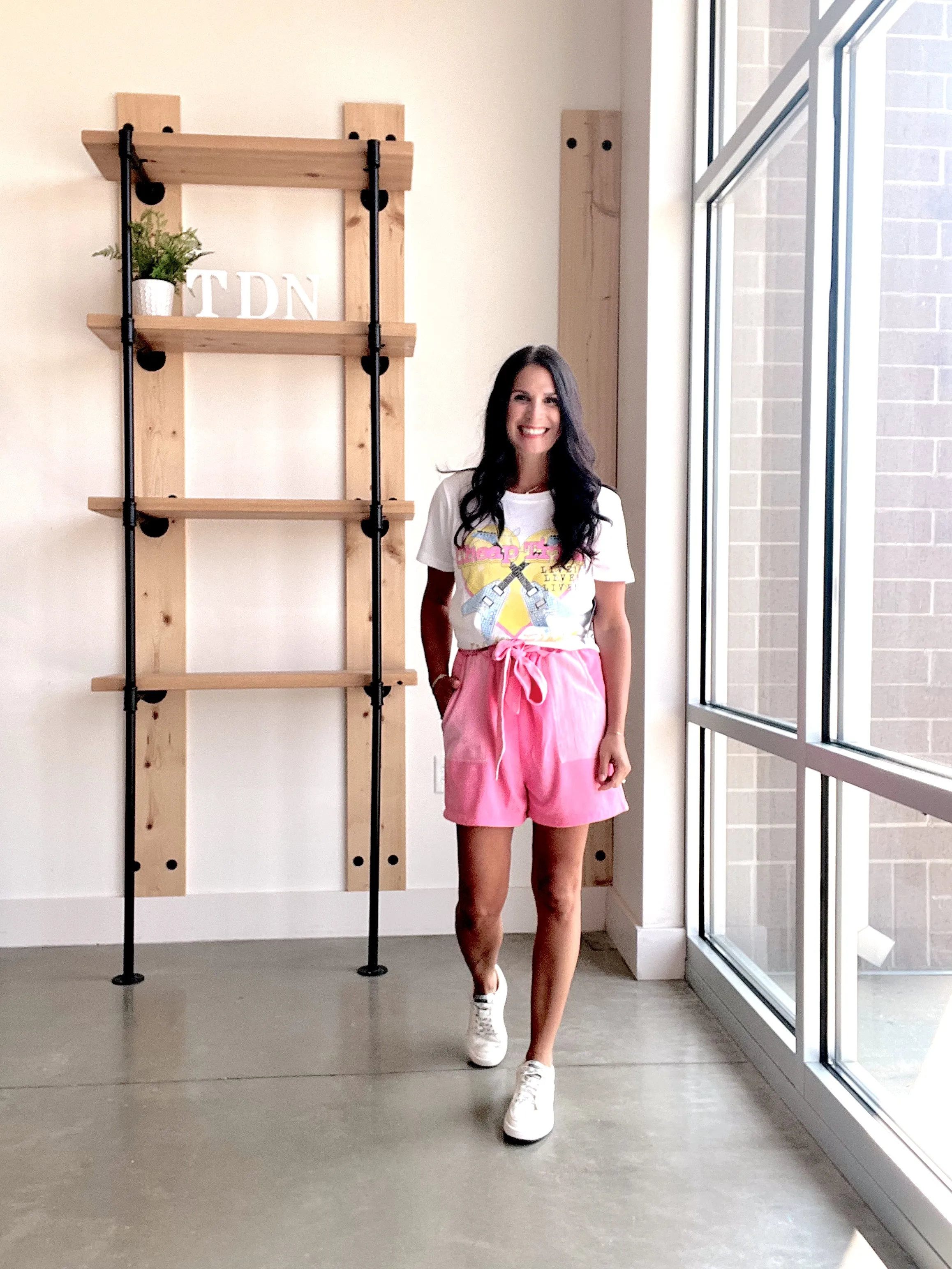 High Waist Waffle Shorts