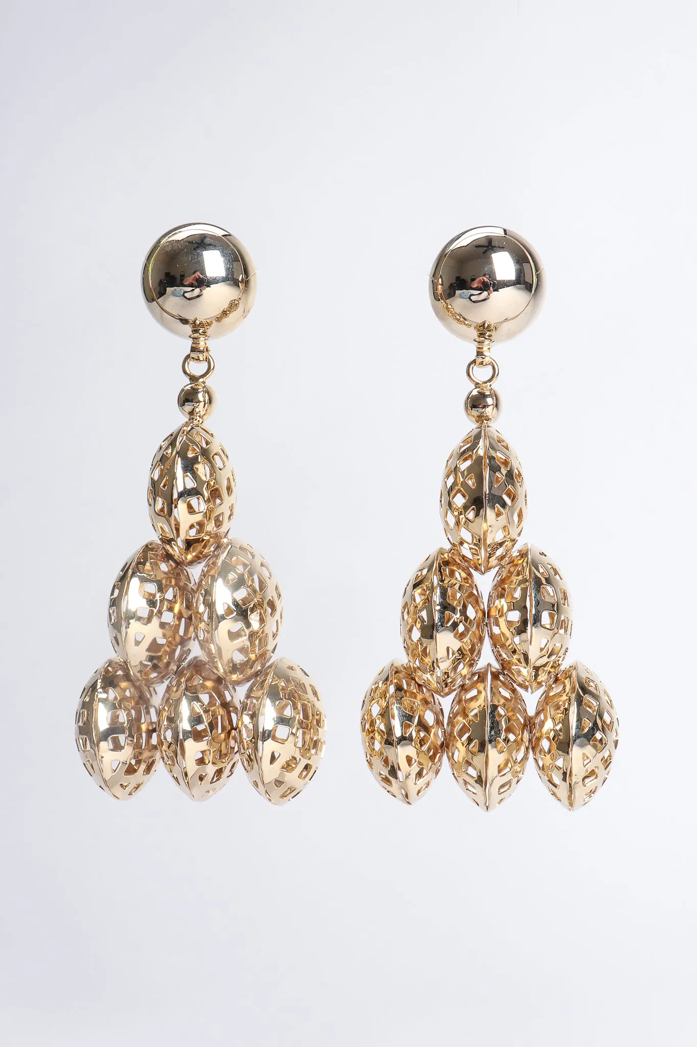 Honeycomb Pyramid Earrings