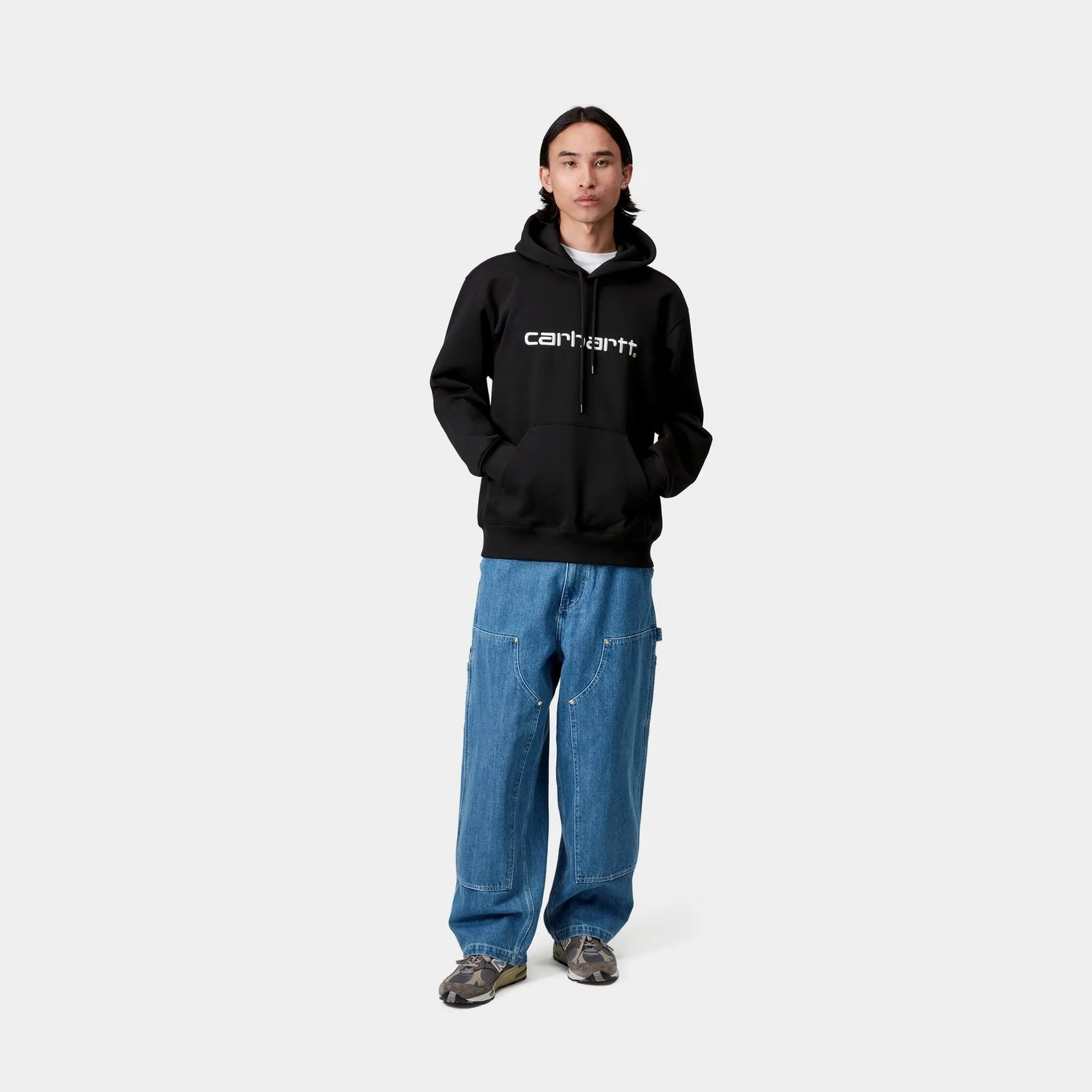 Hooded Carhartt Sweatshirt | Black / White