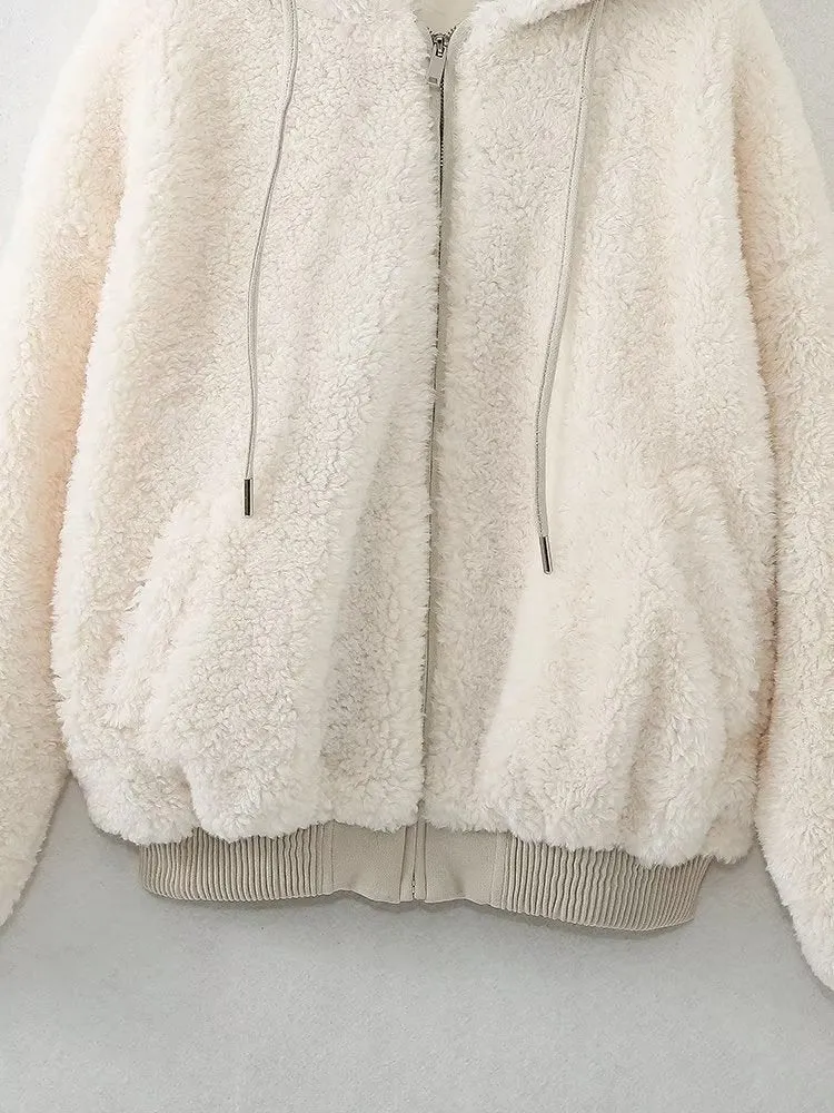 Hooded Zip Up Fleece Jacket