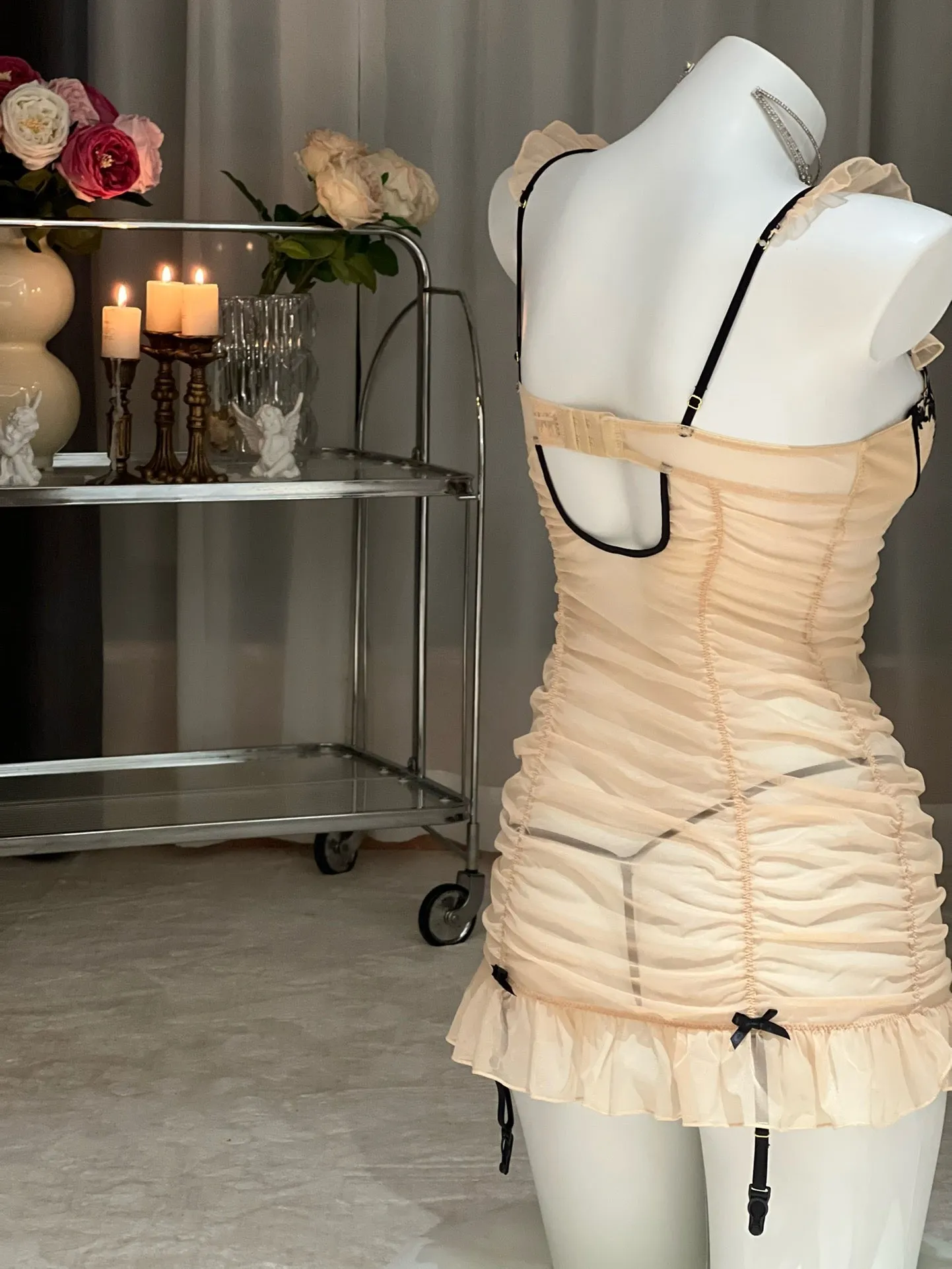 Hot Latte Comfy Nightwear Lingerie Dress Set