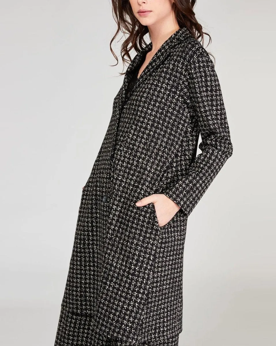Houndstooth 3 Button Overcoat