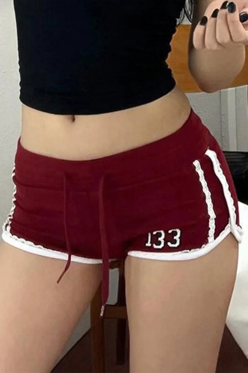 HPP1237 Printed Tie-Waist Shorts