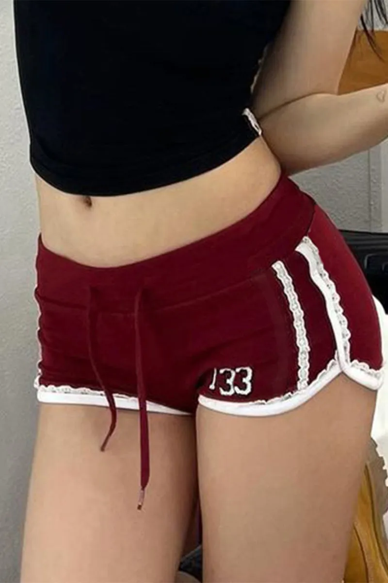 HPP1237 Printed Tie-Waist Shorts