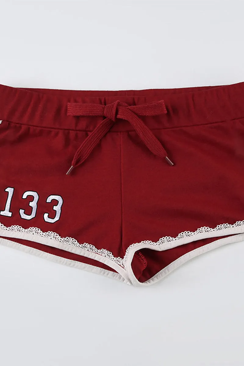 HPP1237 Printed Tie-Waist Shorts