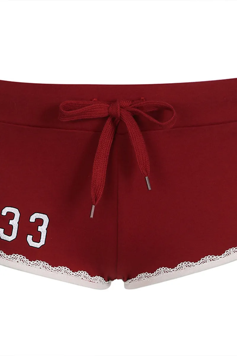 HPP1237 Printed Tie-Waist Shorts
