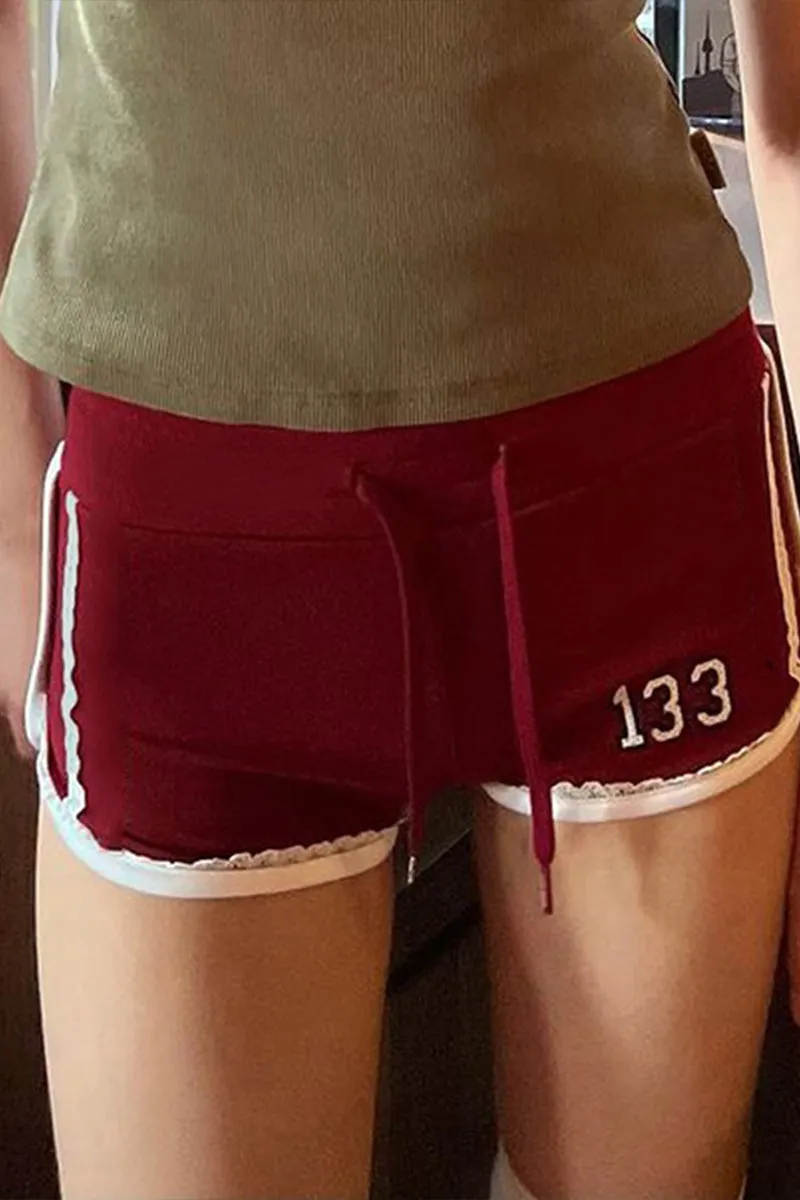 HPP1237 Printed Tie-Waist Shorts