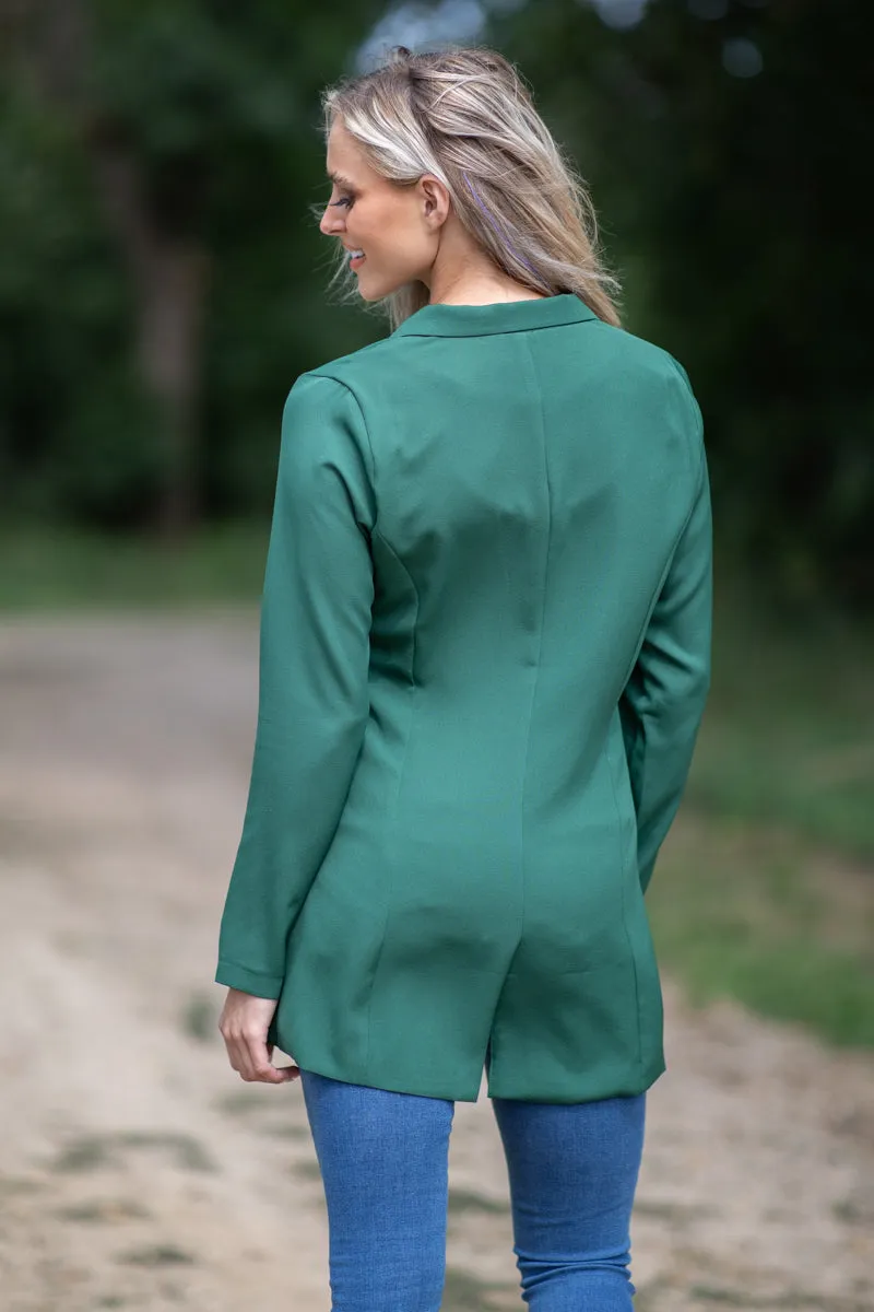 Hunter Green One Button Blazer