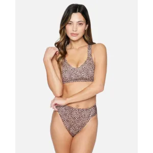 HURLEY MAX LEOPARD HIGH WAIST BOTTOM BROWN SUGAR