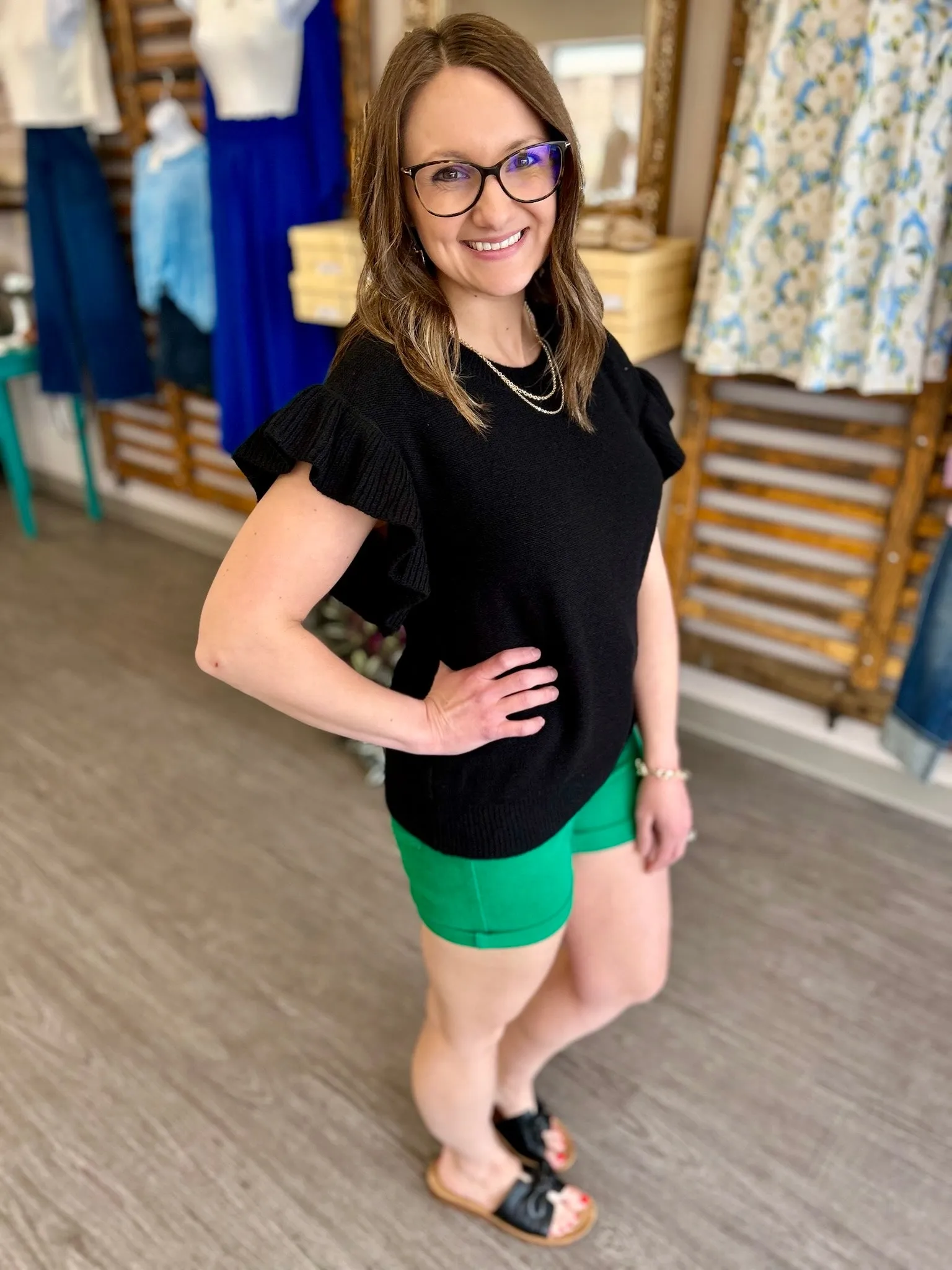 HW Tummy Control Kelly Green Shorts