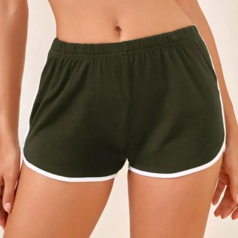 “I Have No Butt” Contrast Binding Dolphin Shorts