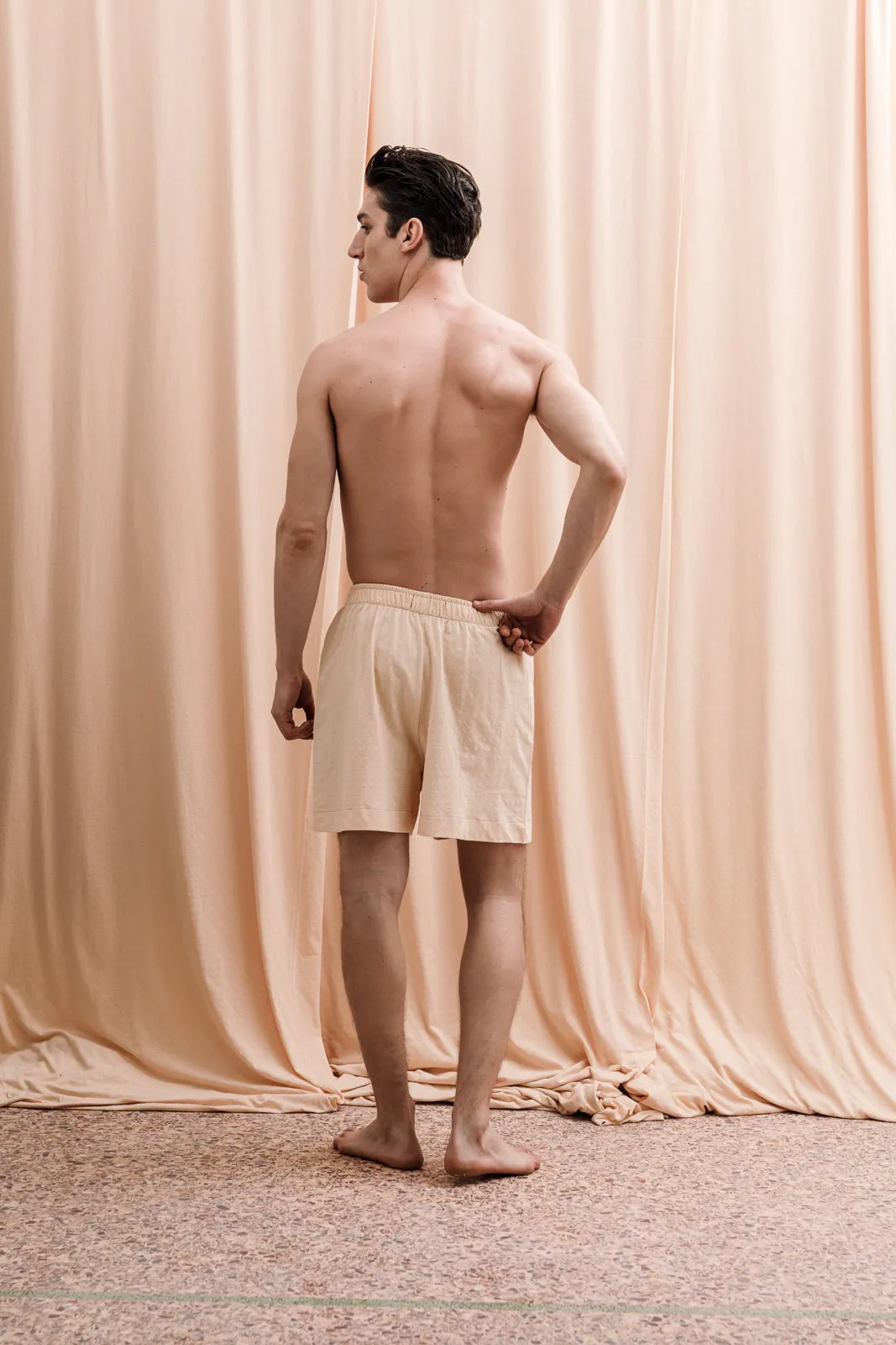Iberis Long Boxer Shorts Beige