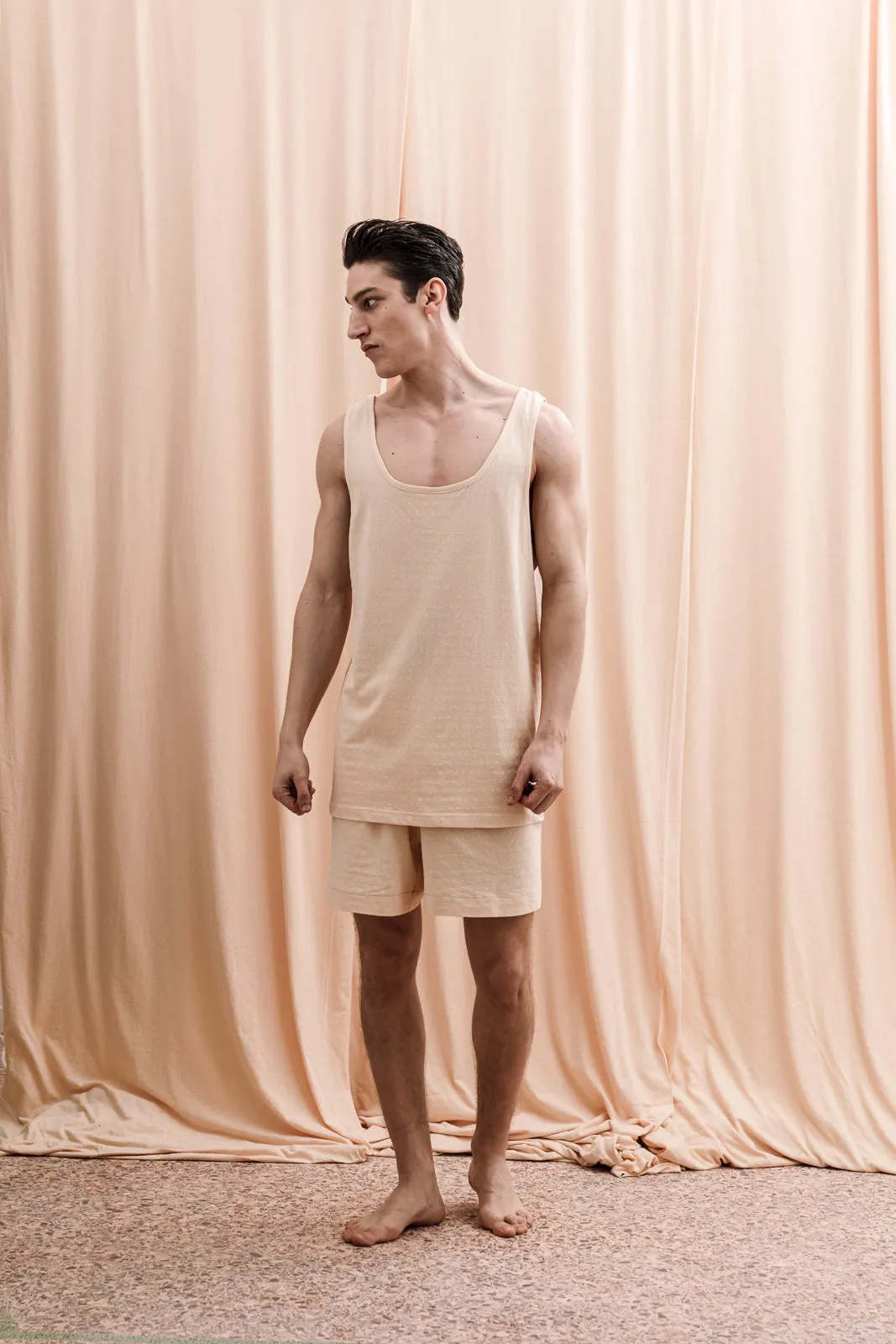 Iberis Long Boxer Shorts Beige