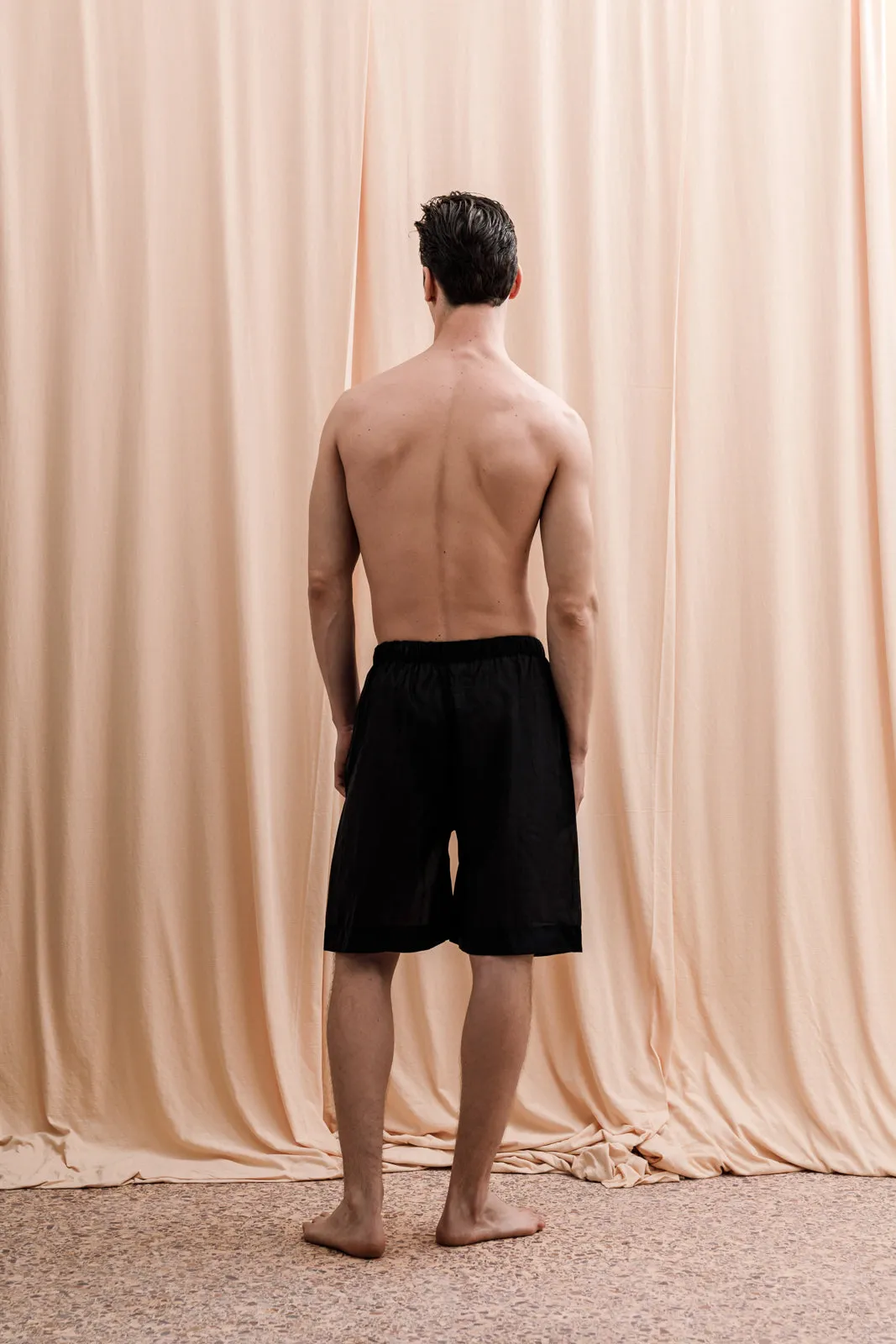 Iberis Long Boxer Shorts Black